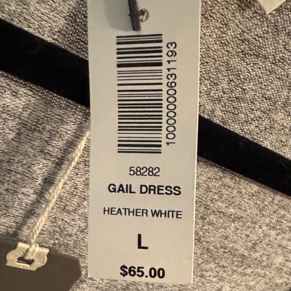 Wilfred Free Heather Gray V-Neck Long Sleeve Dress with Pockets - Picture 2 of 5